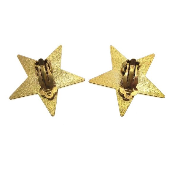 Chanel Star Earrings Clip-On Yellow - Picture 2 of 4